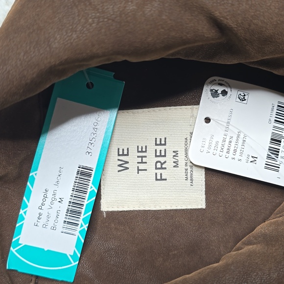 3300 NWT Free People We The Free River Vegan Jacket Sz Med - Picture 6 of 6